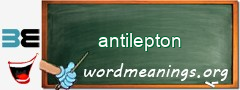 WordMeaning blackboard for antilepton